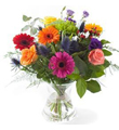 Mixed Colours Bouquet - Exclusive Vase