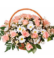 Basket Arrangement of Pink Roses