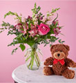 Happily Ever After Bouquet & Bear Set